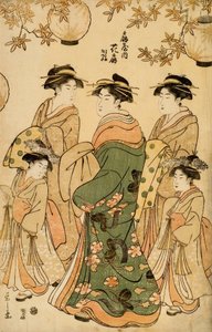 木版画 作： Chobunsai Eishi